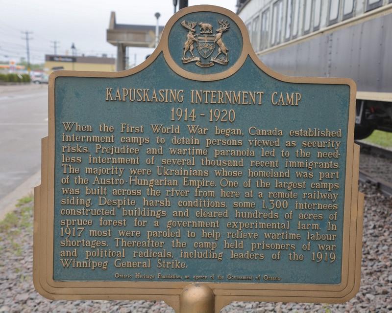 Kapuskasing Internment Camp Plaque