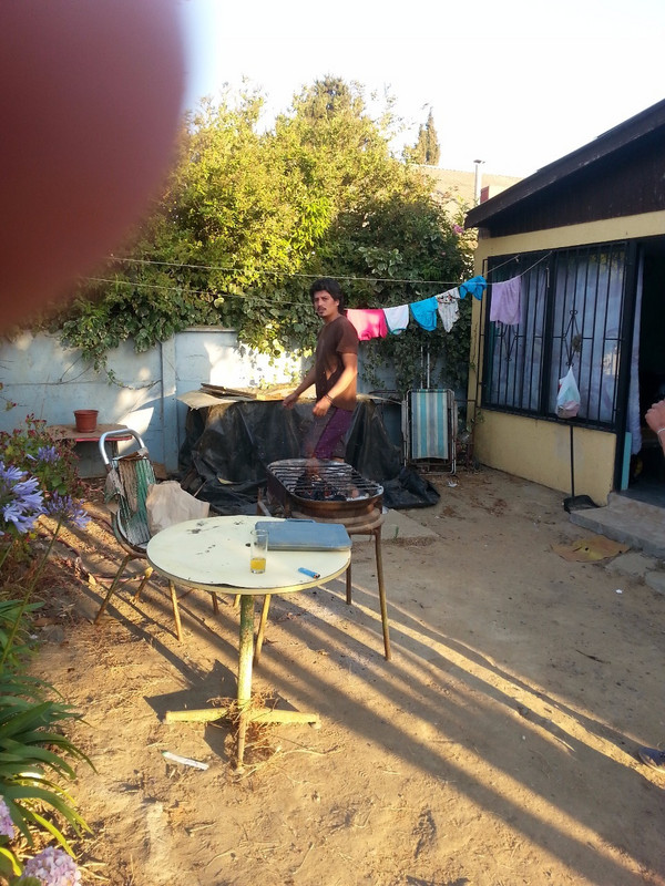 and here the garden, we are preparing a barbecue