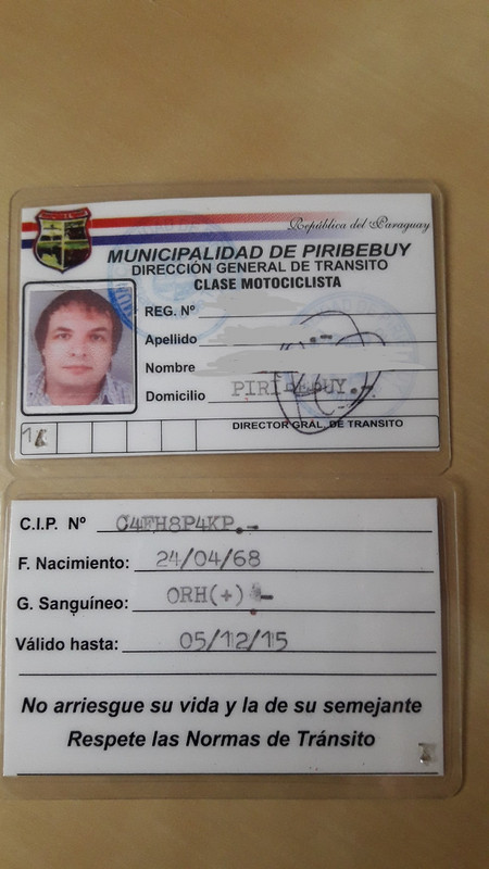 My real (bought on the spot) moto driver&#39;s license