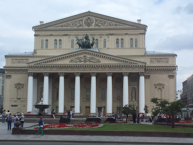 Bolshoi Theatre - first built 1825 and features on 100 ruble bank notes.