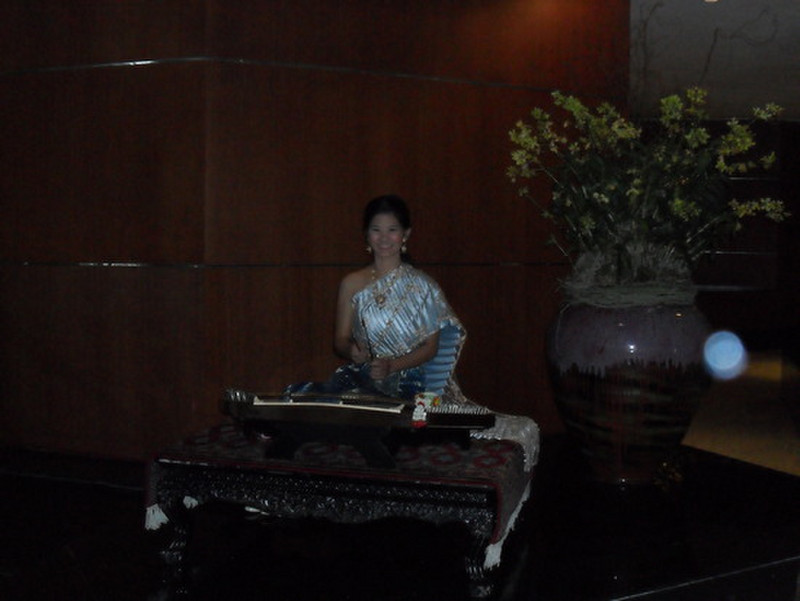 Lady playing at my hotel