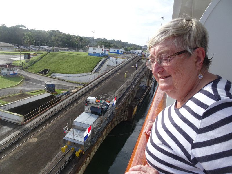 Looking out from our balcony over the locks