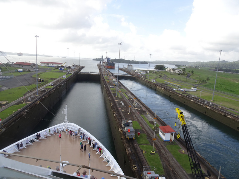 View of the lock from the front deck