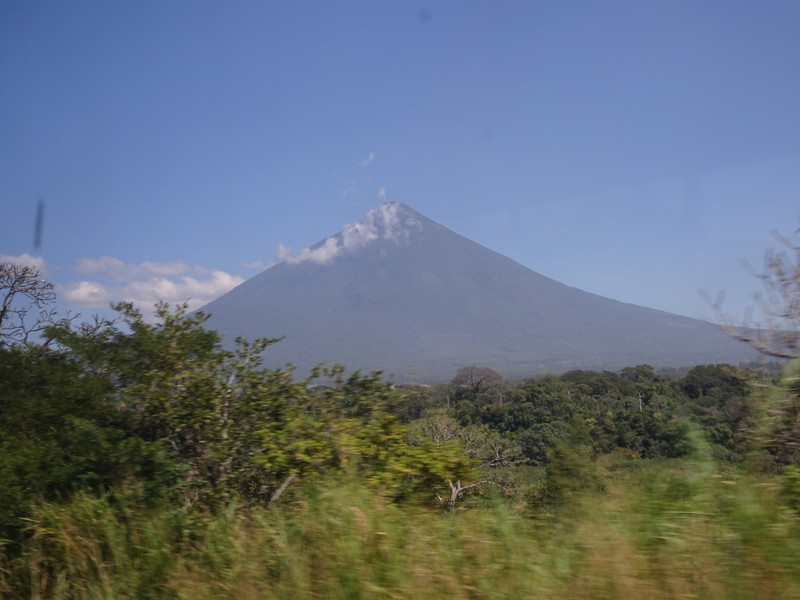 Closer view of the volcano