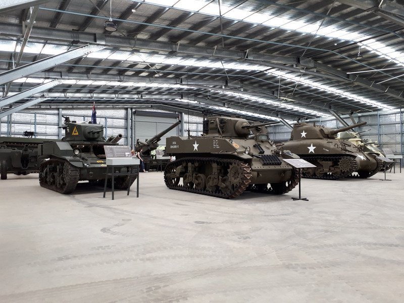 Some of the tanks on show