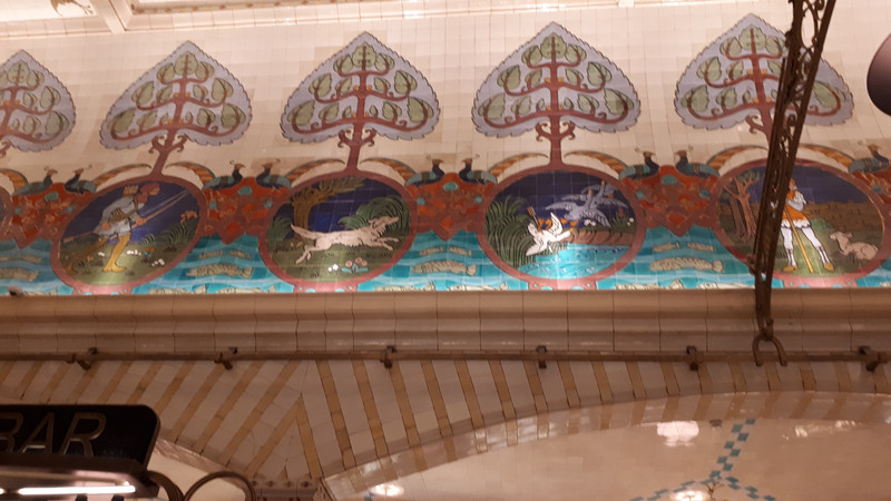 Ceiling frieze in the Dining Hall at Harrods