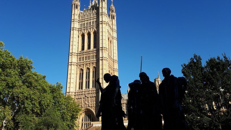 The Burghers of Calais in front of Westminster