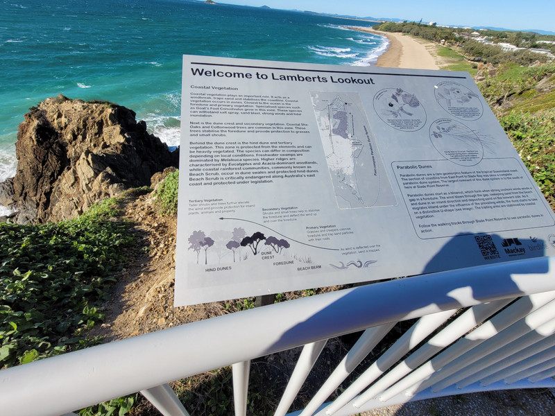 Info board about the coast