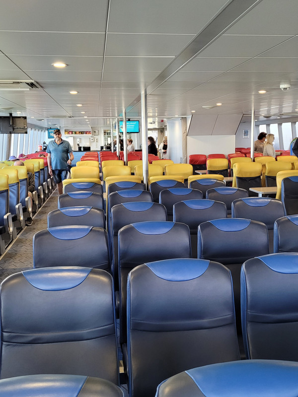 Inside the ferry