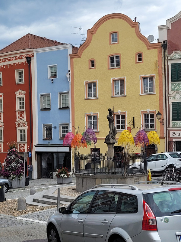 Row of colourful houses 