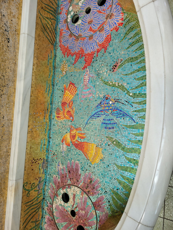 Mosaic in the swimming pool 