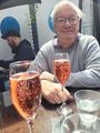Our pre lunch glasses of Kir