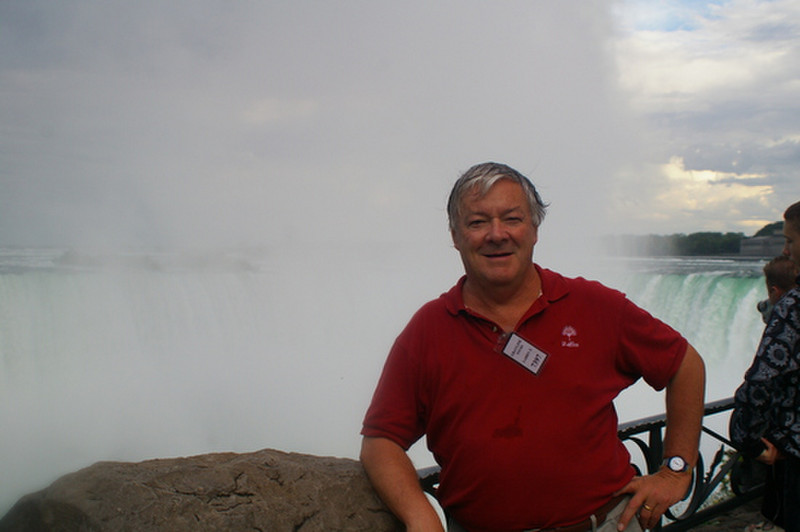 Fletcher in front of the Horseshoe Falls
