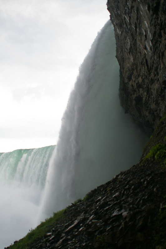 Side of the Canadian falls from closeup
