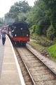 Steam train at Haworth Station
