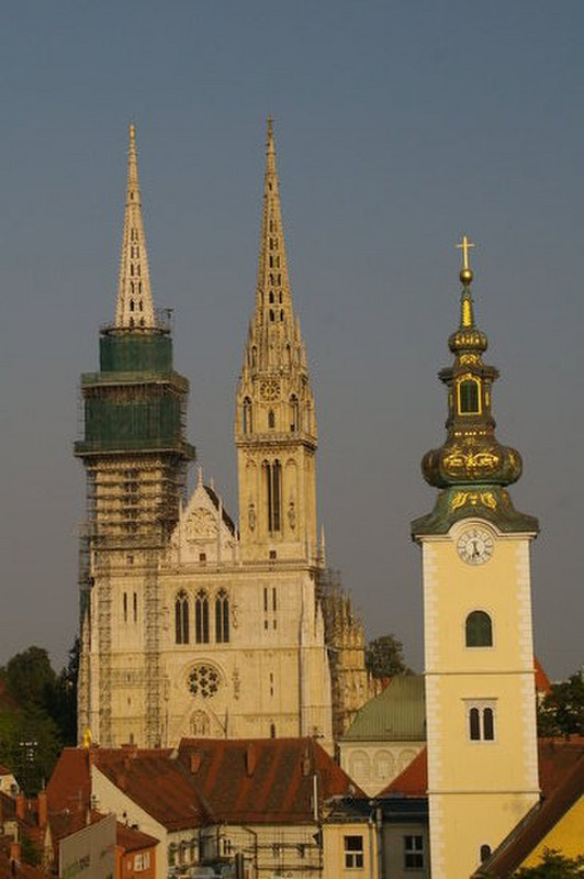 Church spires of Zagreb
