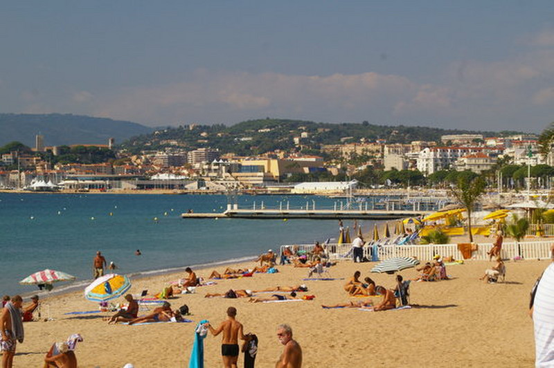 The beach at Cannes