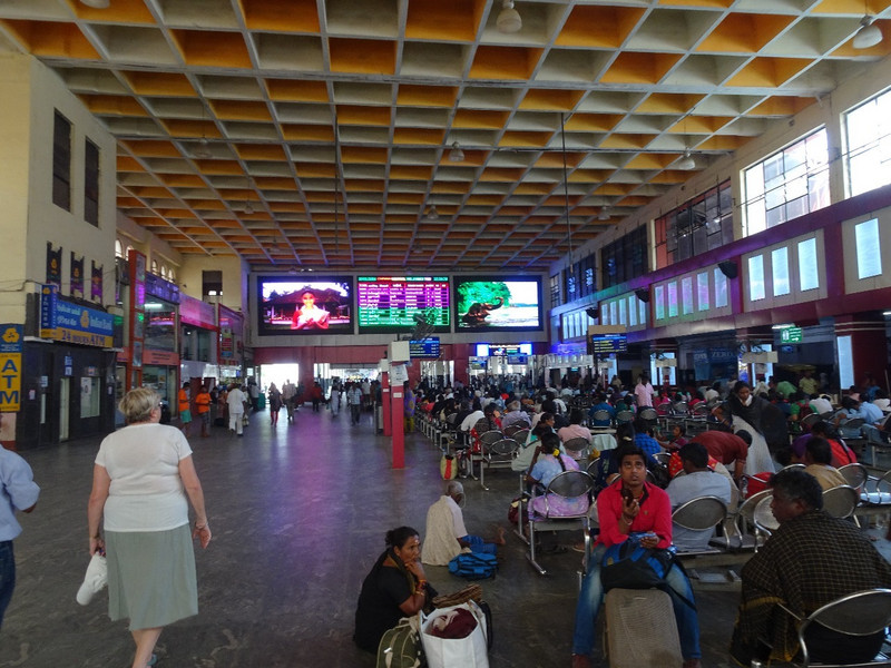 Inside the railway station