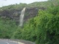 Waterfall on the side of the road