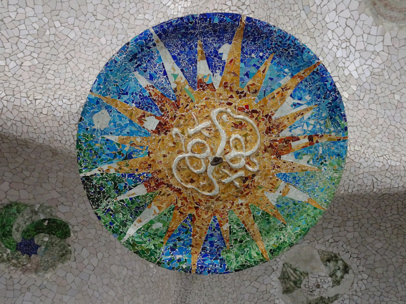 Summer represented in mosaic on the ceiling