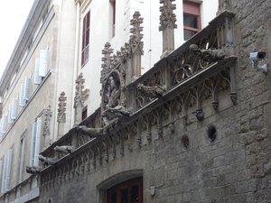 A row of gargoyles