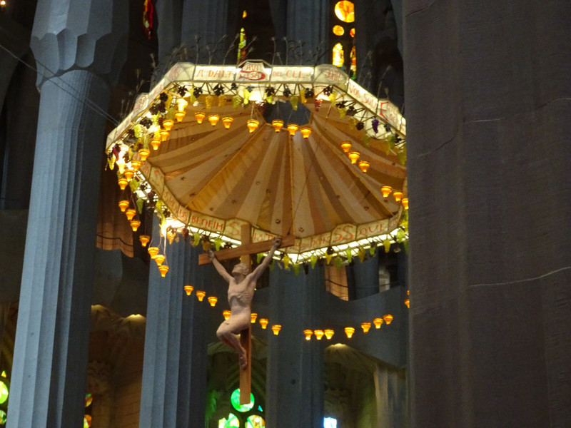 Crucifix above the altar