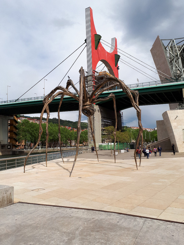 Spider sculpture outside Guggenheim