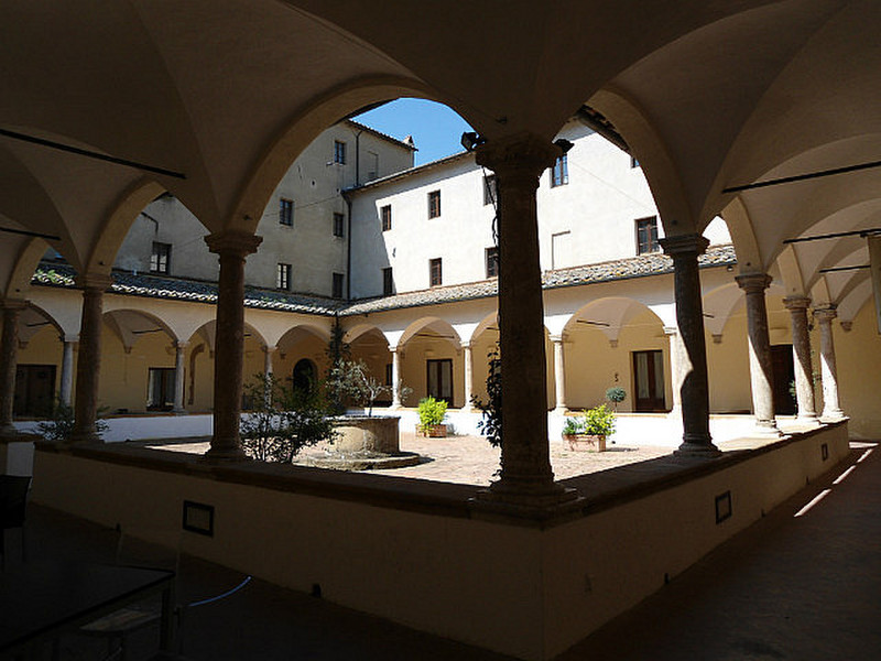 Courtyard of the former monastery in Pienza