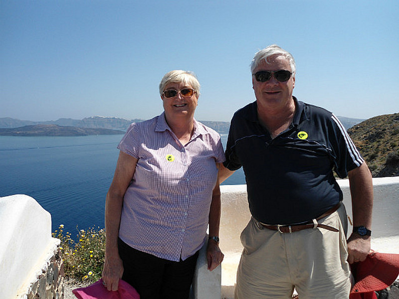 Us, in Santorini