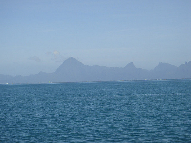 Moorea in the distance