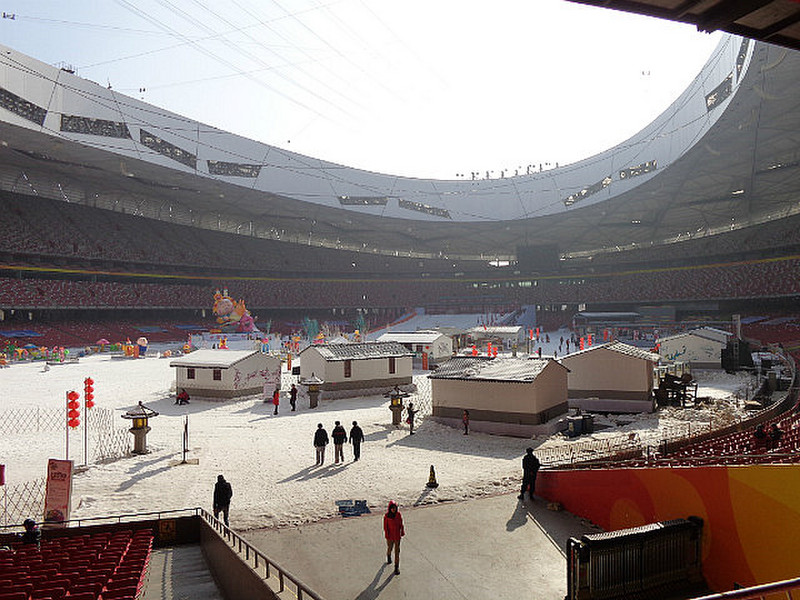 The arena under snow!