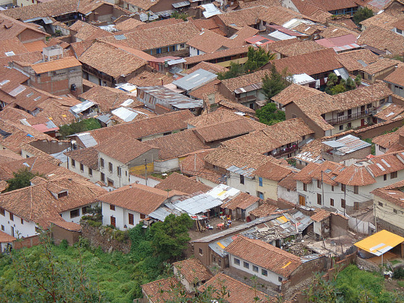 View of Cusco from below the Christo Blanco
