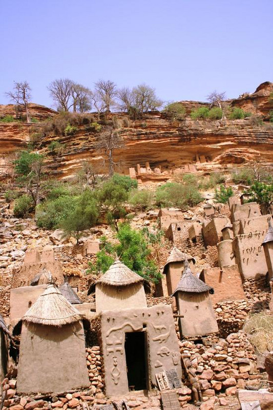 17 Dogon Thatched Homes and Cliff Houses