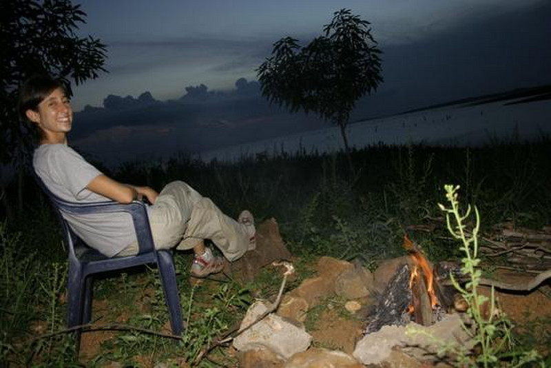 11 By a Campfire at Lake Volta