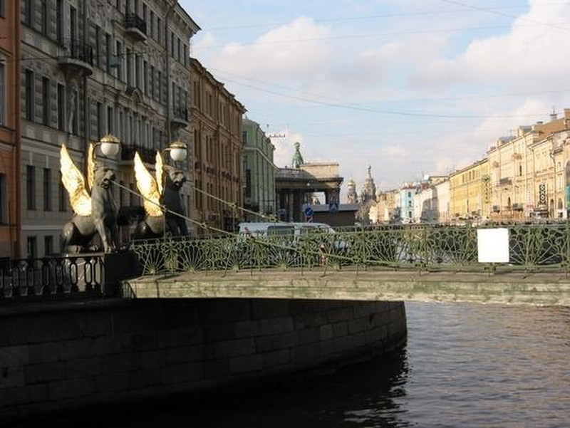 13.2 The lion bridge over a canal in St. Petersbur