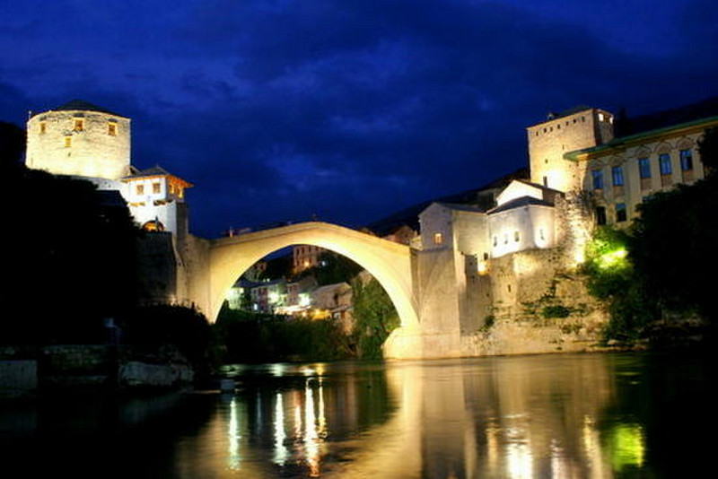 14 The Old Bridge at Night -  Mostar