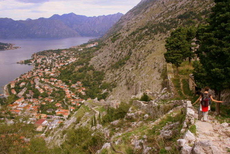 21 Jamie Descending into Kotor, Montenegro