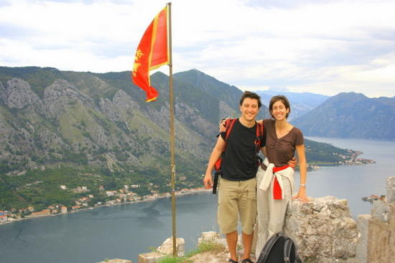 22 On Top of Kotor&#39;s Fortifications over the fjord