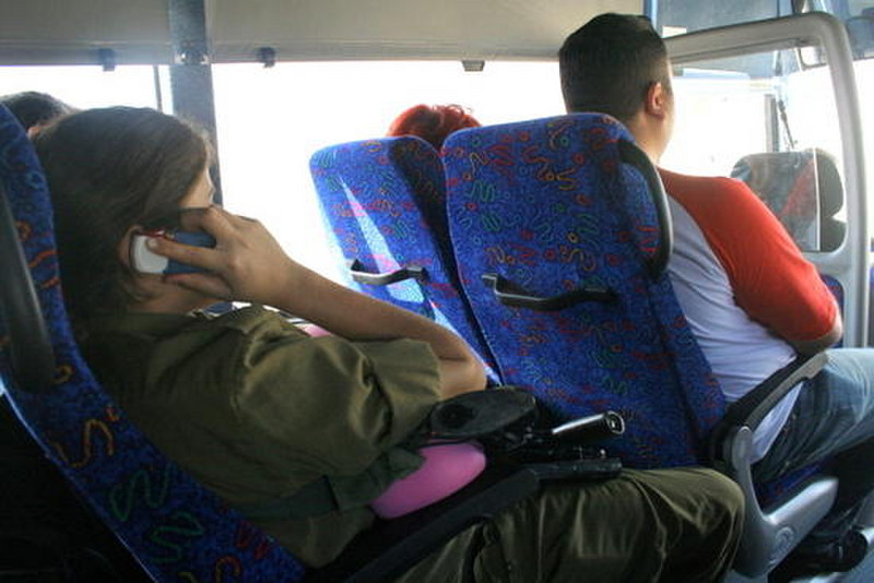 43 A young Israeli Soldier on the bus to Jerusalem