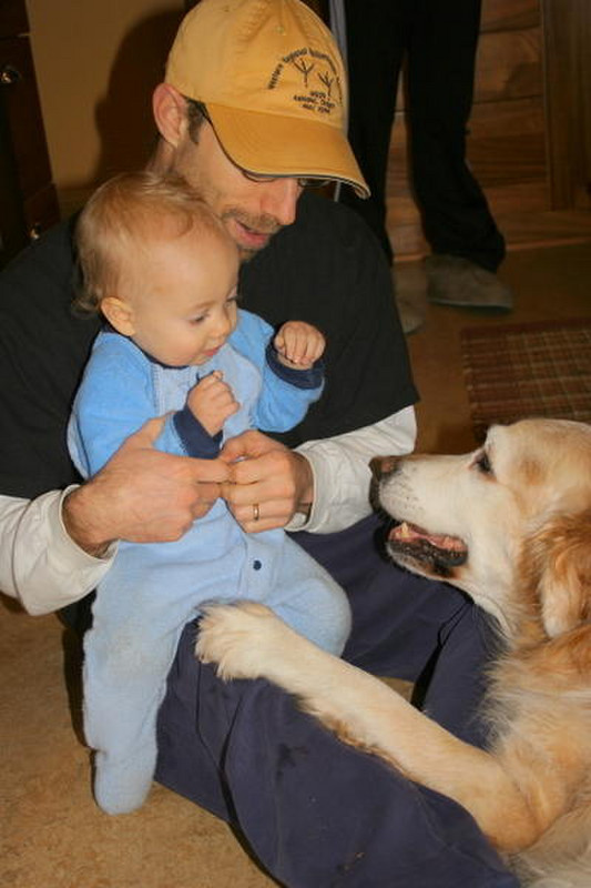 05 Marc &amp; Baby Aviv Meeting Trace the Dog
