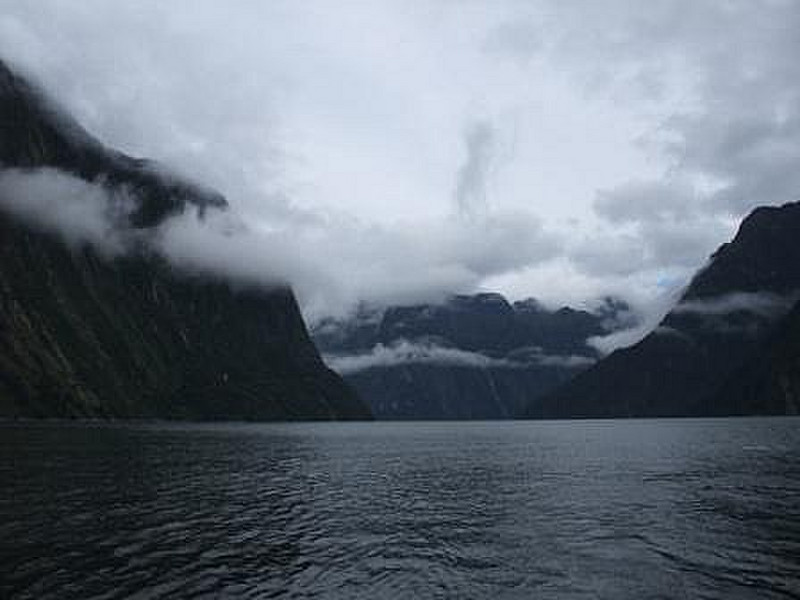 Whispy clouds in Milford Sound