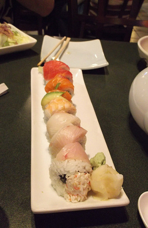 Rainbow sushi roll