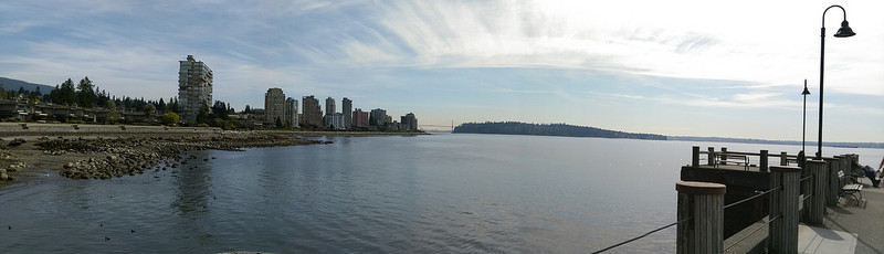 View back towards downtown and Stanley Park