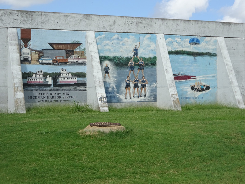 Wall on the levee