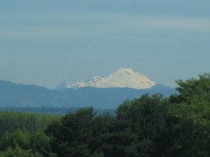 Mount Baker, behind another mountain