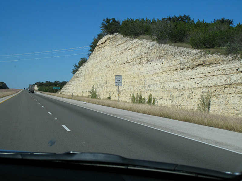 Limestone by the roadside