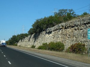 Limestone by the roadside
