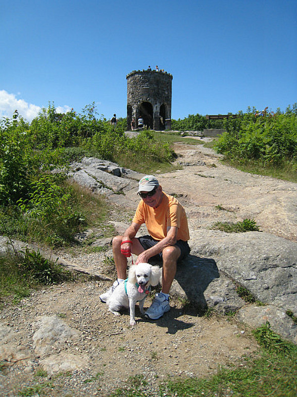 Steve and Beamer enjoying the view from Mt. Battie