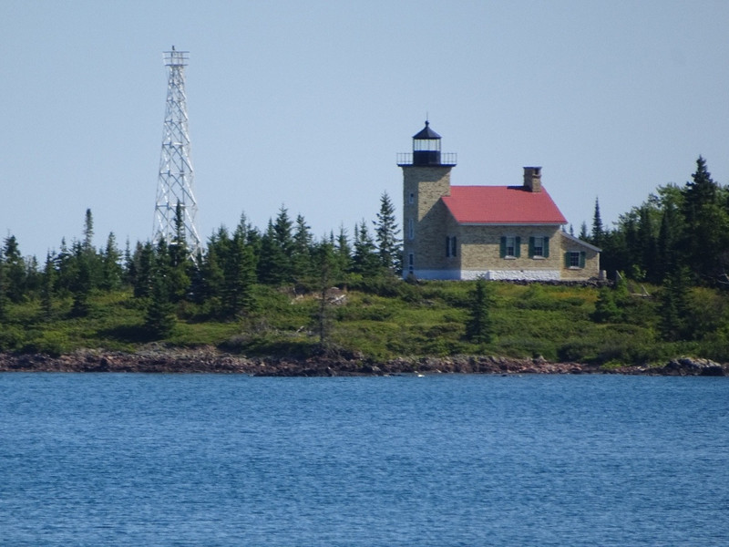 Lighthouse at the end of the peninsula