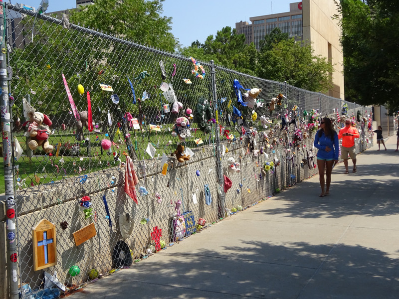 The fence outside the memorial